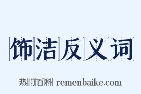 饰洁反义词是什么意思的图片